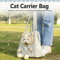 thumbnail image 3 of LANFENG Small Puppy Dog Carrier Cat Sling Bag Carrier for Small Dogs, Cute Soft Bear-Shaped Show Head Pet Canvas Shaped Shoulder Kitten Carrier Bag Travel, 3 of 8