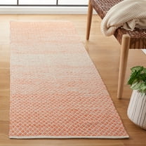 Safavieh Montauk Vaughn Geometric Cotton Runner Rug, Orange/Ivory, 2'3" x 6'