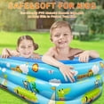 thumbnail image 2 of Paddling Pool for Kids, 150cm Rectangle Swimming Pool for Kids, Inflatable Baby Paddling Pool, Large Paddling Pool 2-Ring with Soft Inflatable Floor f, 2 of 5