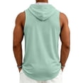 thumbnail image 4 of Yifymode Men's Tank Top Gym Sleeveless Hoodies Summer Casual Hooded Shirts Muscle Bodybuilding Lightweight Sweatshirts,Mint Green XL, 4 of 4