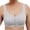 Gray, variant on FUNUONY 2025 New Daisy Bras for Women No Underwire Front Closure Comfort Senior Wireless Snap Closing Bra Women Lace Frongt Button Shaping Cup Adjustable Shoulder Strap Large Size Bra