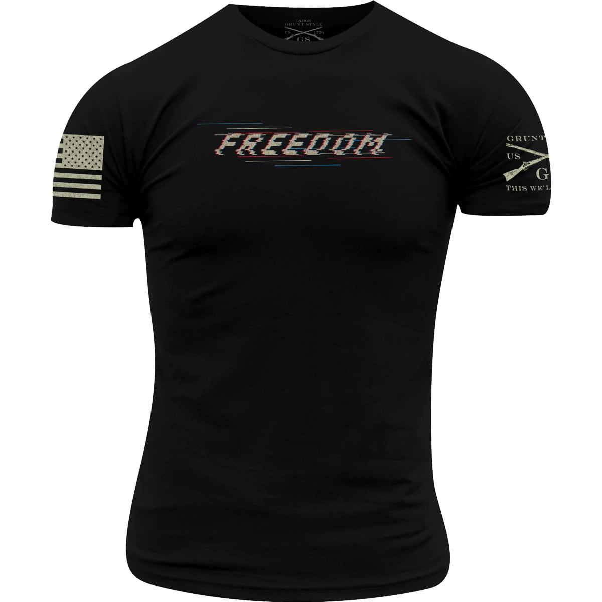 Grunt Style Freedom 2.0 T-Shirt - Small - Black - Walmart.com