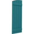 thumbnail image 3 of Ekena Millwork 17 1/2"W x 45"H Americraft Five Board (2 Batten) Exterior Real Wood Joined Board-n-Batten Shutters w/ Elliptical Top (Per Pair), Antigua, 3 of 10