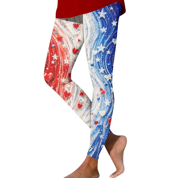 USA Anniversary 250 Womens Workout Pants Patriotic American Flag Print Wide Leg Leggings Elastic High Waist Regular Fit Breathable Yoga Pants, #01 Sky Blue, XXL