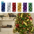 thumbnail image 3 of Deago Purple Plastic Small Shatterproof Ball Ornaments, with Hanging Hooks 24 Count (1.18"), 3 of 9