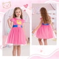 thumbnail image 6 of Marendyee Girls Cute Kitties Tulle Dress with Flutter Sleeves Cat Dress Movie Character up Outfits for Christmas, 6 of 17
