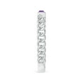 thumbnail image 3 of ANGARA Natural Bezel-Set Baguette Amethyst Solitaire Curb Link Ring in 14K White Gold for Women (Size-6x2mm) | February Birthstone, Anniversary, Jewelry Gift for Women | Natural Amethyst Ring, 3 of 8