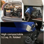 Dragon Mobile 4 Wheel Electric Folding Powered Wheelchair w/ Front Basket, Collapsible Mobility Scooter for Adult, Senior & Elderly - Black