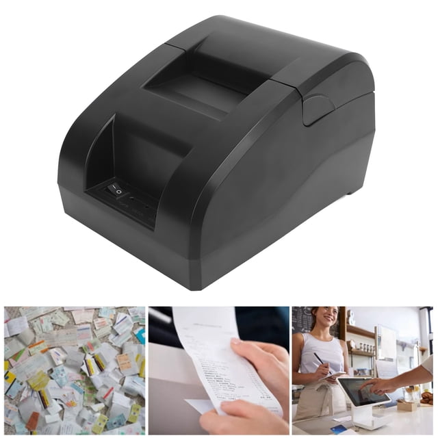 Thermal Receipt Printer, 60mm/s Speed Printing Thermal POS Printer 58mm for Small Business US Plug,EU Plug