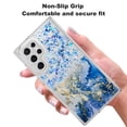 thumbnail image 4 of Samsung Galaxy S22 Ultra Case, Rosebono Hybrid Bling Glitter Sparkle Epoxy Graphic Marble Colorful Silicone Skin Cover Armor Case for Samsung Galaxy S22 Ultra (Blue), 4 of 6