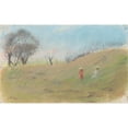 thumbnail image 2 of Ladislav Mednyánszky 24x16 Gold Ornate Framed and Double Matted Museum Art Print Titled - Children on the Meadow (1875-1885), 2 of 4