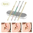 thumbnail image 1 of 4Pcs Double-Headed Earpicks Set Stainless Steel Earpick Wax Remover Earwax Cleaning Tools, 1 of 8