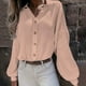 thumbnail image 2 of Cárdigan de manga larga con cuello en V para mujer, informal, liso, con botones, camisetas Fridja  BV0+4163, 2 of 4