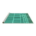 thumbnail image 2 of Ahgly Company Machine Washable Indoor Square Abstract Turquoise Blue Modern Area Rugs, 8' Square, 2 of 4