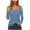 Navy, variant on Women's Fashion Casual Off Shoulder Solid Color Long Sleeved Top