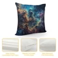 thumbnail image 4 of Pratyus Stars Nebula Space Art Modern Rustic Decorative Couch Pillow Cases with Zipper Home Decor 1PC Short Plush for Home Decor 12x12in, 4 of 5