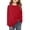 Red, variant on Girls Long Sleeve Casual Pullover Crewneck Sweatshirt for Daily Wear Comfortable Loose Fit Top for Kids Teens