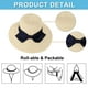 thumbnail image 2 of Sombrero de paja con circunferencia de 56-58 cm, sombrero con lazo, sombrero de protección solar, sombrero de verano, sombrero de playa con protección solar para mujer, parasol, sombrero, 2 of 5