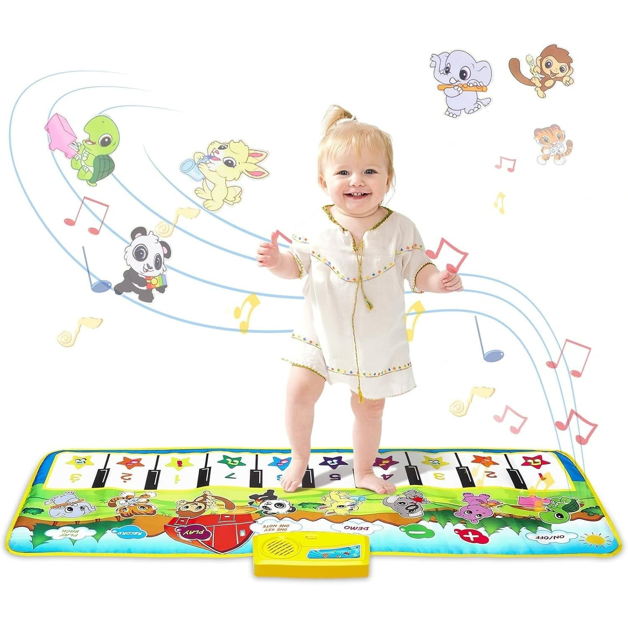 Baby Toys 6-12 Months, Musical Piano Mat for Crawling Walking Toddler 1 Year Old Girls Boys Gifts(39" X 14")