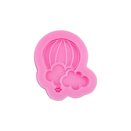 

NEGJ Rainbow Cloud Hot Air Balloon Silicone Mould Fondant Chocolate Baking Diy Clay Silicone Tool Lollipop Sticks And Bags Candy Melting Pot