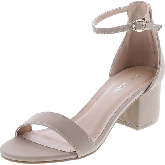 Top Moda Darcie-1 Women's Fashion Ankle Strap Chunky Low Heel Dress Sandal Shoes