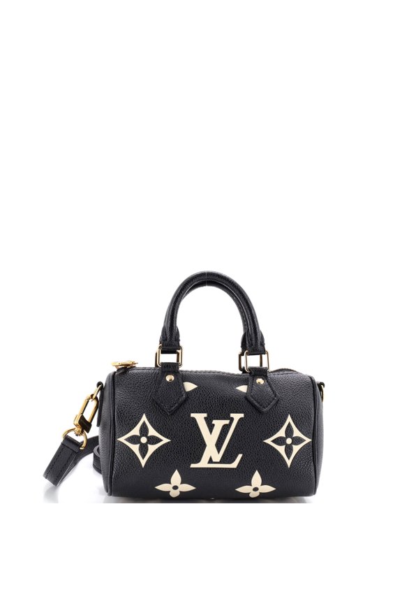 Pre-Owned Speedy Bandouliere NM Bag Bicolor Monogram Empreinte Giant Nano By Rebag