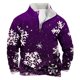 thumbnail image 1 of Sudadera sin capucha para hombre, informal, a la moda, con cuello alto, estampado, cremallera, jersey de manga larga, blusa de poliéster para hombre, 1 of 3