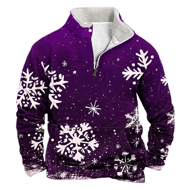 Sudadera sin capucha para hombre, informal, a la moda, con cuello alto, estampado, cremallera, jersey de manga larga, blusa de poliéster para hombre