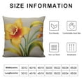 thumbnail image 5 of COMIO  Pillow Covers Farmhouse Green Garden Yellow Spring Daffodil Flower Graphic Copyspace Nature Dafodil Leaves Floral Jonquil Decorative Throw Pillow Covers Fall Decorations, 5 of 5