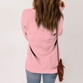 thumbnail image 5 of Kagetolytai Womens Tops Womens Casual V Neck Sweatshirt Loose Soft Long Sleeve Pullover Tops Solid Shirts With Side Pockets Plus Size Tops for Women Pink 3X, 5 of 7