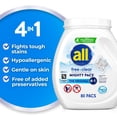 thumbnail image 2 of Unscented Mighty Pacs Free Clear HE Laundry Detergent Pods - Dermatologist Tested, Hypoallergenic, 2 of 9