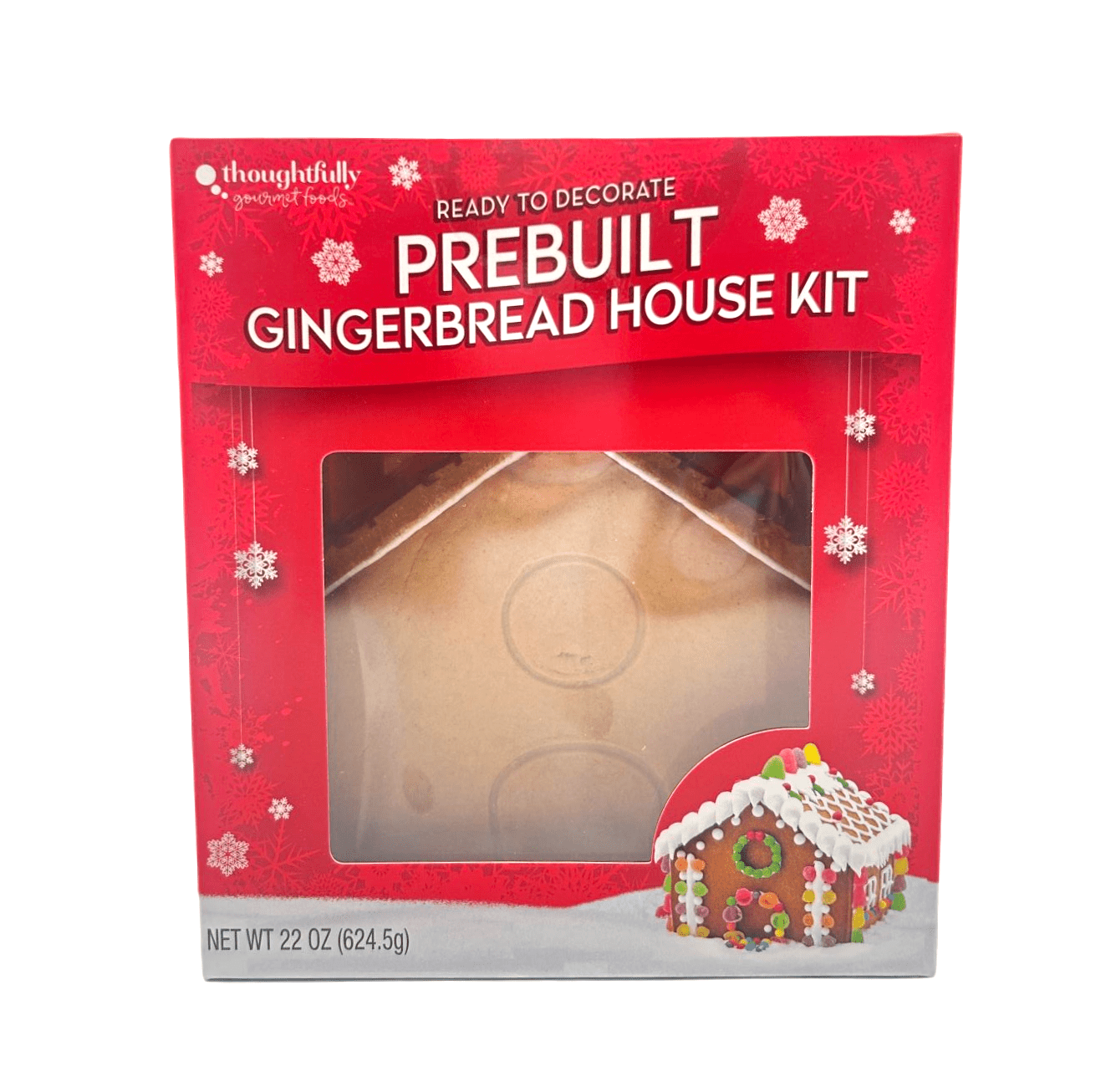 (2 pack) Christmas Pre-Built Gingerbread House Kit, Size 22 oz, Condition Dry, Contains Wheat and Soy