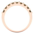 thumbnail image 5 of 0.81 ct Brilliant Round Cut Simulated Champagne 14k Rose Gold Eternity Band SZ 4, 5 of 6