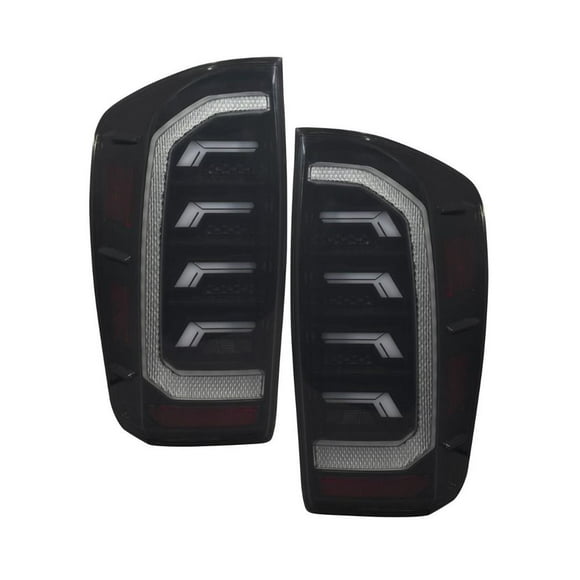 Diode Dynamics Tail Light Assembly FL0018 Sequential LED; Smoked Polycarbonate Lens; Black Housing; Red Brake Lights/White Reverse Lights/Amber Turn Signal Lights; Set Of 2