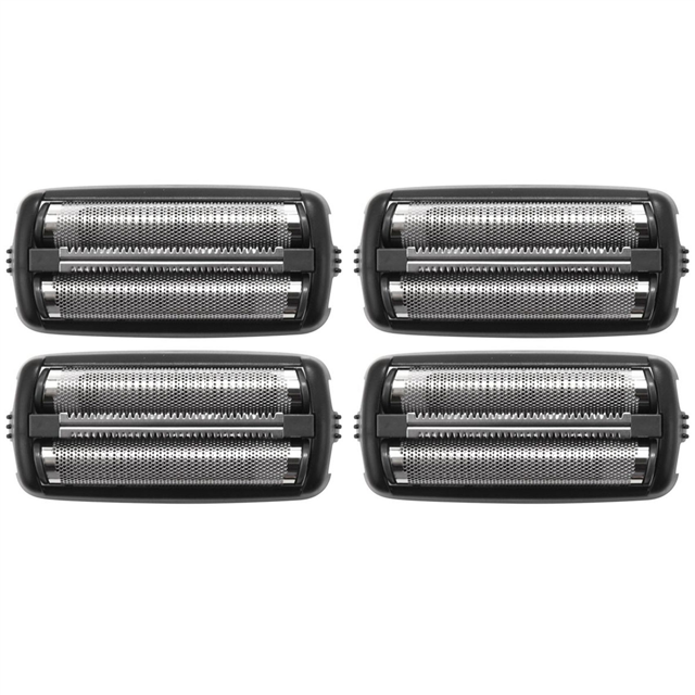 4 Pcs Lame de Tondeuse pour Rasoir RSCX-9008 Tête de Remplacement pour Hommes, 4 x Tête de Rasoir Électrique, Noir