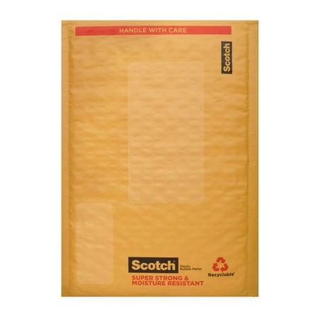 - Scotch Smart Plastic Bubble Mailer, 4in x 7.25in, 1 Pack