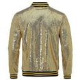 thumbnail image 3 of Allthemen Mens Sequins Casual Zipper Party Bomber Jacket, 3 of 4