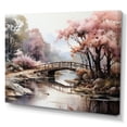 thumbnail image 2 of Designart "Misty Morning Passage Pink Bridge" Architecture Wall Decor, 2 of 5