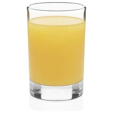 Zazesaby Heavy Base Juice Glass (Set of 4), 5.5 oz, Clear