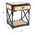 thumbnail image 4 of SAFAVIEH Bali Coastal 1 Drawer 1 Shelf Nightstand, Black/Natural, 4 of 14