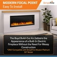 thumbnail image 2 of SimpliFire Allusion Platinum 50" Electric Wall Mount Fireplace with Shiplap Mantel Package - White, 2 of 6