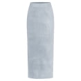 thumbnail image 3 of Sngxgn Skirts Basic Versatile Stretchy Ribbed Casual High Waist Mini Skirt(Grey,One Size), 3 of 6