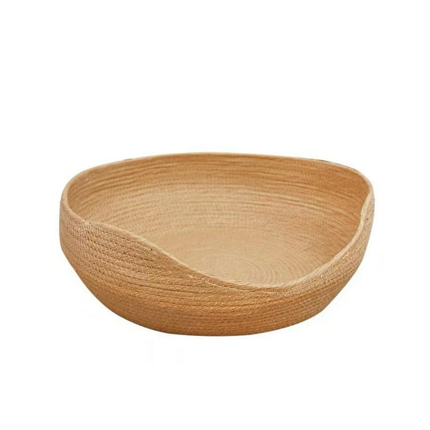 Cama para gatos tipo cesta, resistente al desgaste, de tejido redondo, para dormir S