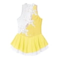 thumbnail image 4 of YiZYiF Big Girls Figure Skating Dress Shiny Sequins Floral Gymnastics Dance Leotard, 4 of 7