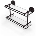thumbnail image 1 of Prestige Regal 16 Inch Double Glass Shelf with Gallery Rail - PRBP-2/16-GAL-ABZ, 1 of 3