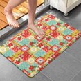 thumbnail image 2 of Pioneer Flower Floral Print Pattern Bathroom Rugs Mat, Non Slip Microfiber Bathroom Rug with Rubber Backing, Soft Mats for Bathroom Floor Tub Shower, 20"x32", 2 of 2