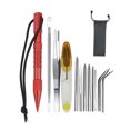 thumbnail image 2 of Soidarity Marlin Set Agujas de cordones Acero inoxidable Profesional Pequeña artesanía Costura Reutilizable Extraíble Tejer Pin Trabajo de cuero carpas 12 piezas rojo Soidarity OD023335-14B, 2 of 6