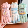 thumbnail image 2 of Guantes de esquí de dibujos animados Ultraman Sanrio My Melody Kuromi para niños, además de terciopelo de algodón, mantener los dedos más cálidos, regalo de Navidad, 2 of 4