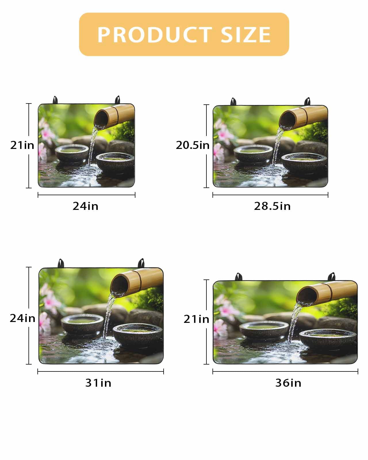 nqOlkjepod Large Induction Cooktop Protector Mat 36"x21", Flowing Water Zen Stones Stove Top Covers for Electric Stove, Modern Country Abstract Art Stove Burner Cover Mats, Glass Top Stove Cover