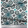 thumbnail image 2 of Soimoi Crepe Silk Fabric Floral Mandala Decor Fabric Printed Yard 42 Inch Wide, 2 of 3